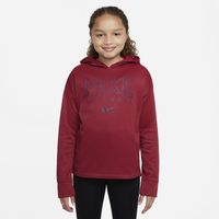 Nike Softball Therma Fleece Hoodie - Girls' Grade School - Maroon