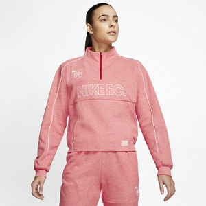 pink nike fc hoodie