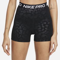 Nike Pro Dri-FIT All Over Print 3" Shorts - Women's - Black