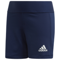 adidas Team Alphaskin 4" Shorts - Girls' Grade School - Navy