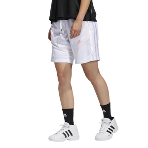 white adidas basketball shorts