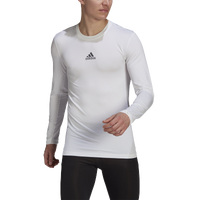 adidas Team Techfit Long Sleeve Compression Top - Men's - White