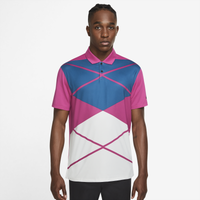 Nike Vapor Argyle Print Golf Polo - Men's - Pink / White