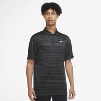 Nike TW Stripe Golf Polo - Men's - Grey / Black
