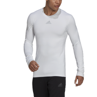 adidas Techfit Long Sleeve Warm Compression Top - Men's - White