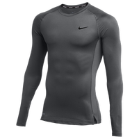 Nike Team Pro L/S Compression Top - Men's - Grey