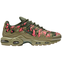 nike air max plus olive green and pink