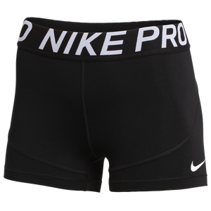 Nike Team Pro 3" Shorts - Women's - Black/White