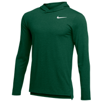 Nike Team Hyper Dry L/S Hooded Breathe Top - Men's - Dark Green