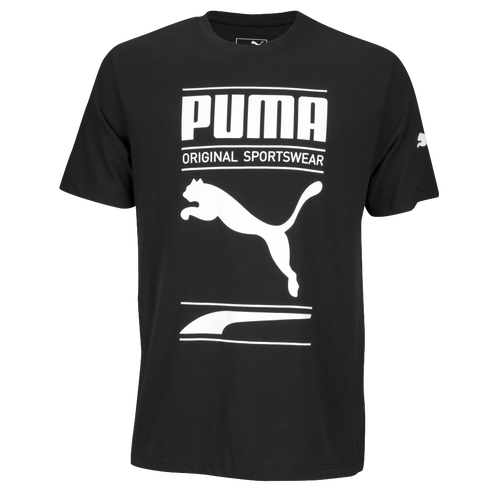 PUMA Graphic T-Shirt - Men's - Casual - Clothing - Black/Panel White