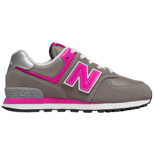 New Balance 574 Classic - Girls' Preschool - Casual - Shoes - Grey/Pink