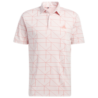 adidas Lines Jacquard Golf Polo - Men's - Pink