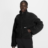Nike NSW Swoosh Jacket Sherpa - Women's - All Black / Black