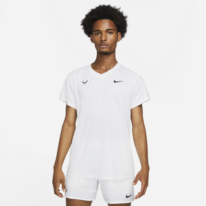 Nike Rafa Dri-FIT Challenger SS Tennis Top - Men's - White/Black