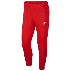 nike club jersey joggers in red