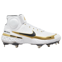 white and gold baseball cleats