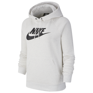 white nike fleece hoodie women's