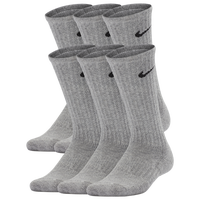 Nike 6 Pack Cushioned Crew Socks - Boys' Grade School - Grey